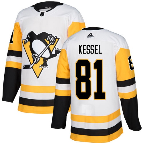 Adidas Men Pittsburgh Penguins #81 Phil Kessel White Road Authentic Stitched NHL Jersey